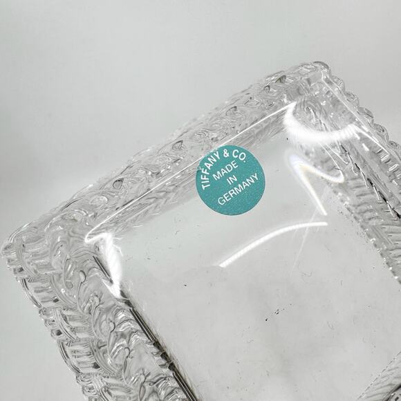 Vintage TIFFANY & CO Crystal Basket-Weave Trinket Bowl/Candy Dish - Picture 5 of 6